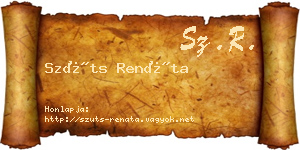Szüts Renáta névjegykártya