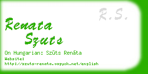 renata szuts business card